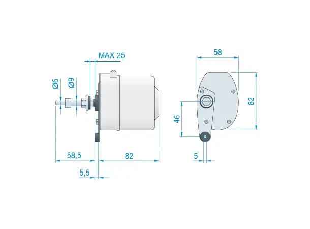 ROCA Vinduspussersett W5, komplett 12V